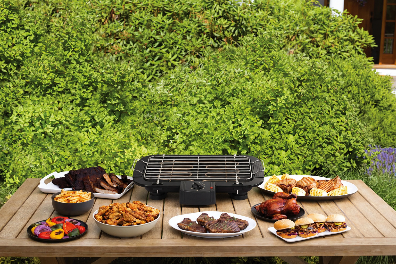 HAUSBERG HB-530NG Elektrische Grill 2000W met Afneembare Plaat en Thermostaat
