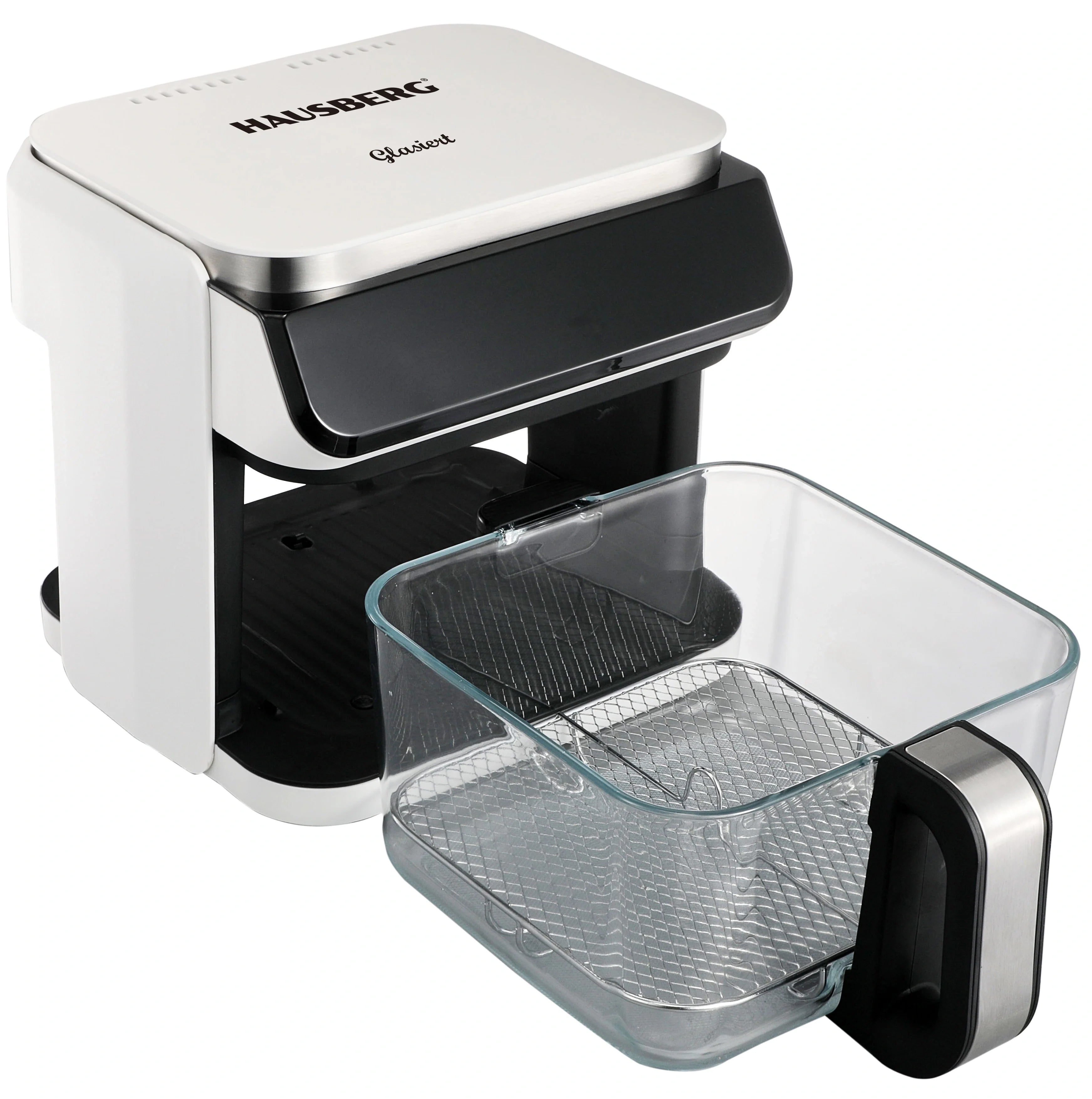 HAUSBERG HB-2343AB Heteluchtfriteuse 6.5L Glazen Mand Wit 1200W