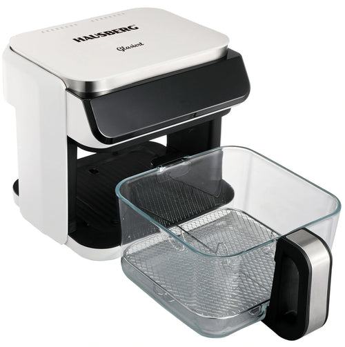HAUSBERG HB-2343AB Heteluchtfriteuse 6.5L Glazen Mand Wit 1200W