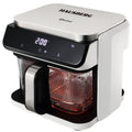 HAUSBERG HB-2343AB Heteluchtfriteuse 6.5L Glazen Mand Wit 1200W