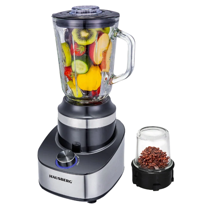 HAUSBERG HB-7765 Blender 1.5L met Koffiemolen 500W RVS